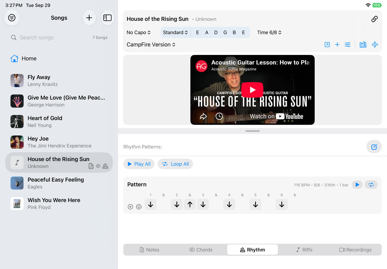 Capture multiple rhythm patterns and play them back while you practice